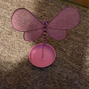Pink Butterfly Jewelry Holder